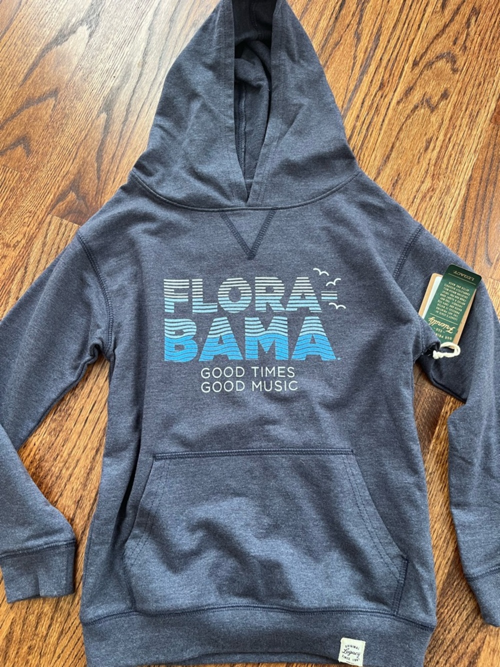 Legacy Flora Bama Kids Navy Pullover Hoodie Size YM - Picture 2 of 5
